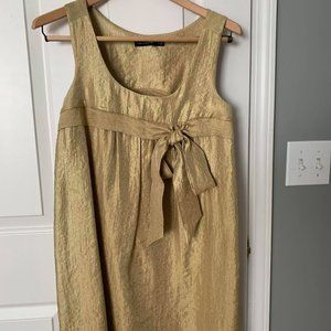 Vintage The Limited Gold Babydoll Dress Size 4